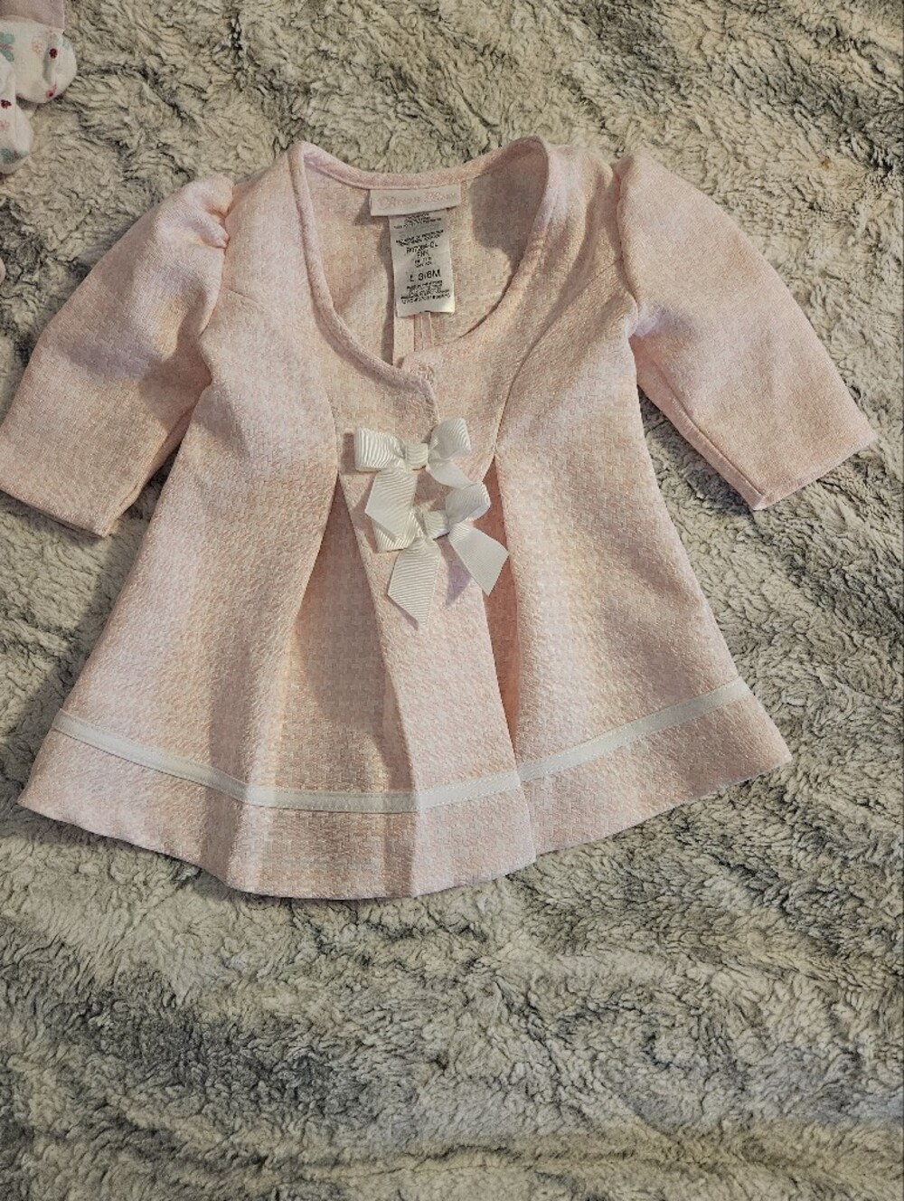 Pink Baby Bow-Front Cardigan Jacket